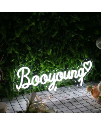Booyoung White Neon Sign