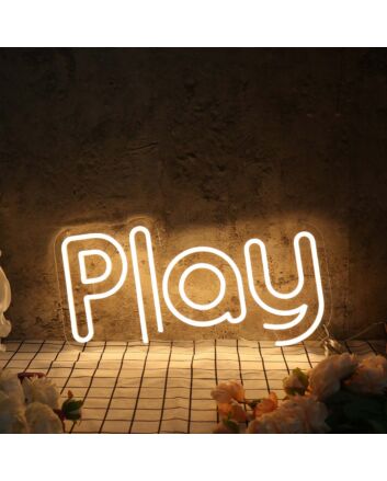 Play Yellow Neon Sign