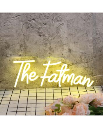 The Fatman Yellow Neon Sign