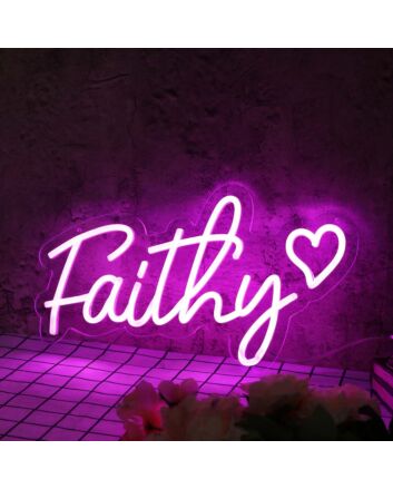 Faithy Purple Neon Sign