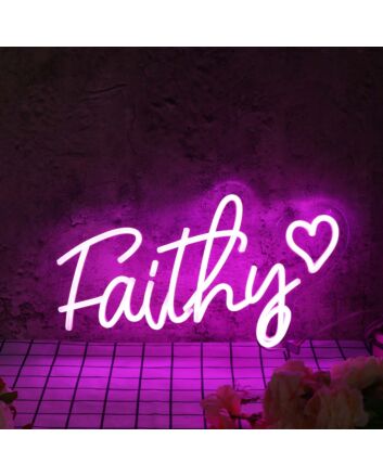 Faithy Purple Neon Sign