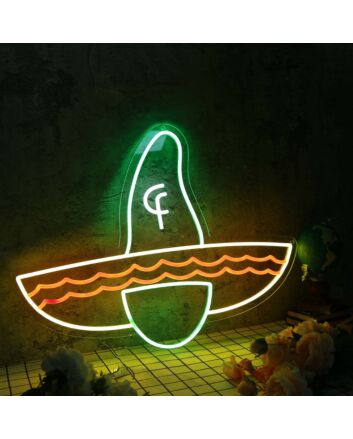 Mexico Sombrero Hat Custom Neon Sign