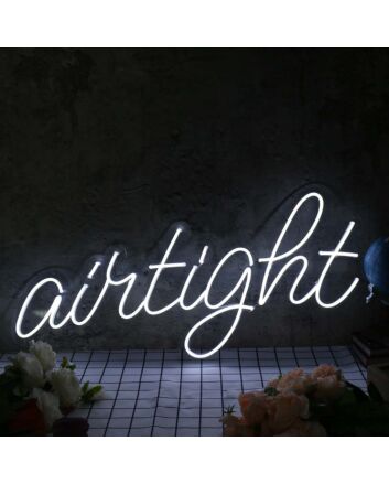 Airtight White Neon Sign