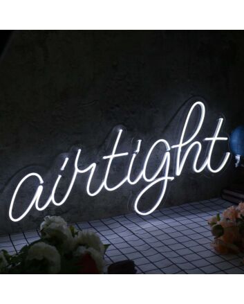 Airtight White Neon Sign