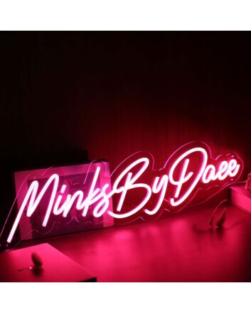 Minks By Daee Red Neon Sign