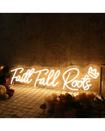 Faith Full Roots Yellow Neon Sign