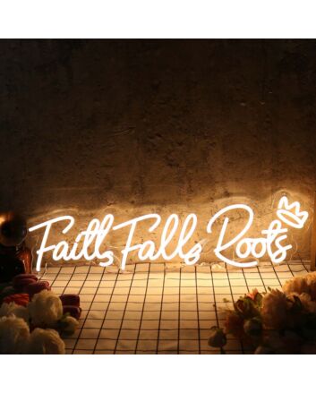 Faith Full Roots Yellow Neon Sign
