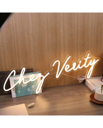 Chez Verity Yellow Neon Sign