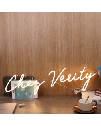 Chez Verity Yellow Neon Sign