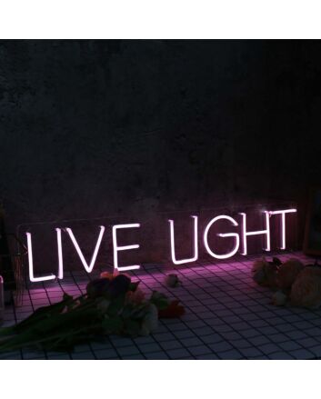Live Light Purple Neon Sign