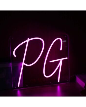 PG Purple Neon Sign