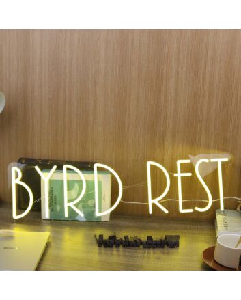 Byrd Rest Yellow Neon Sign