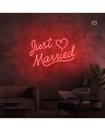Just Married Neon Sign