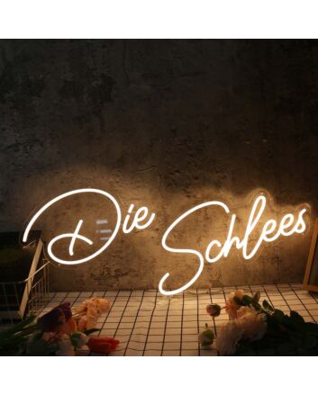 Die Schlees Yellow Neon Sign
