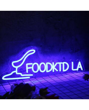 Food Kid LA Blue Neon Sign