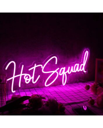 Hot Squad Purple Neon Sign