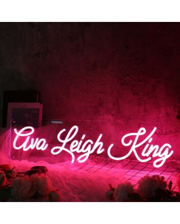Ava Leigh King Red Neon Sign