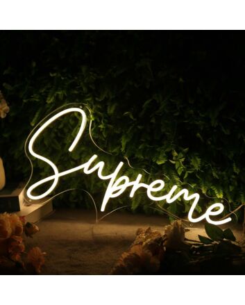 Supreme Yellow Neon Sign