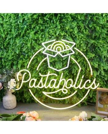 Pastaholics Yellow Neon Sign