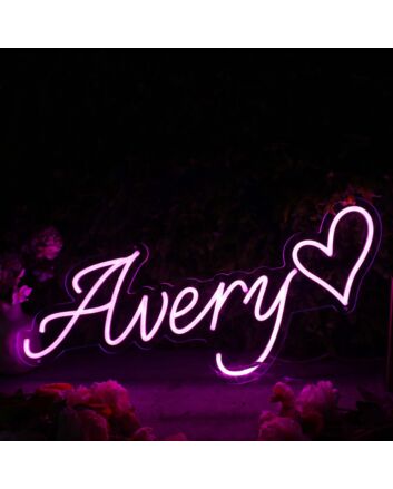 Avery Purple Neon Sign