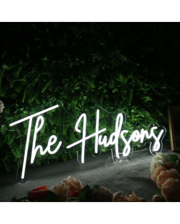 The Hudsons White Neon Sign