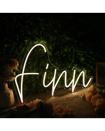 Finn Yellow Neon Sign