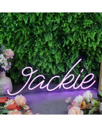 Jackie Purple Neon Sign