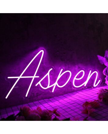 Aspen Purple Neon Sign