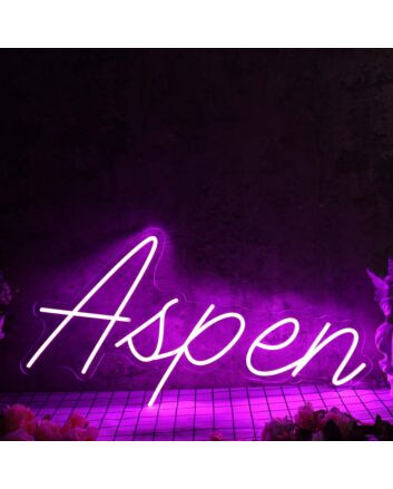 Aspen Purple Neon Sign