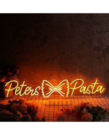 Peters Pasta Orange Neon Sign