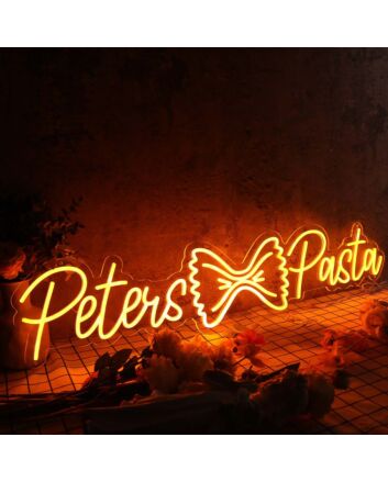 Peters Pasta Orange Neon Sign