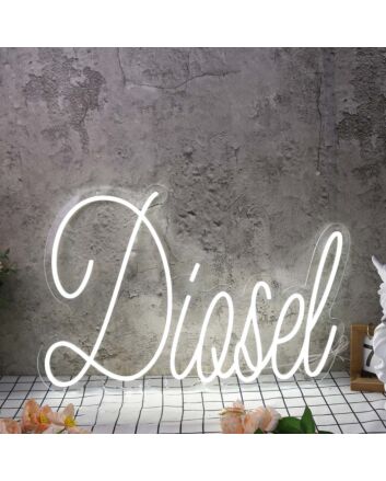 Diosel White Neon Sign