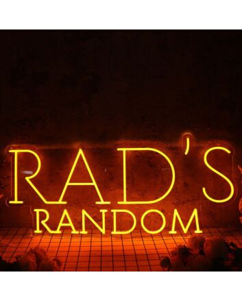 Rad's Random Orange Neon Sign