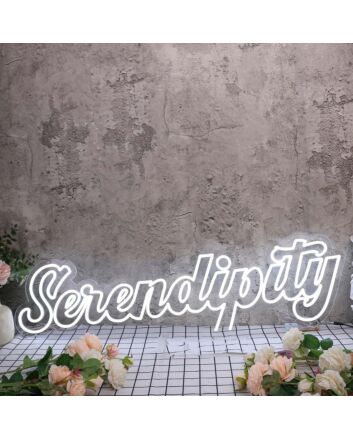 Serendipity White Neon Sign