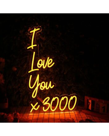 I Love You 3000 Orange Neon Sign