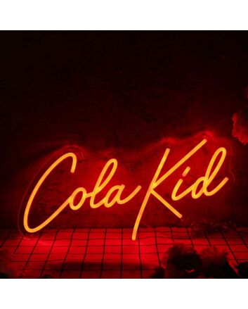 Cola Kid Red Neon Sign