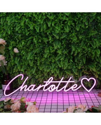 Chartotte Pink Neon Sign