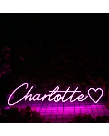 Chartotte Pink Neon Sign