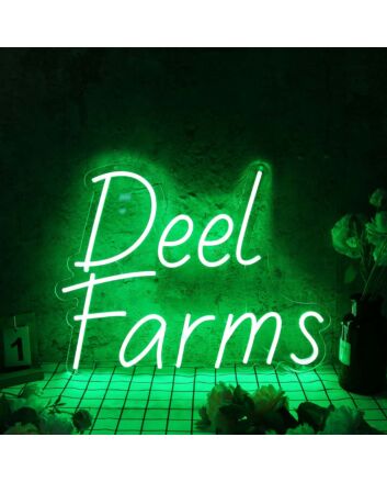 Deel Farms Green Neon Sign