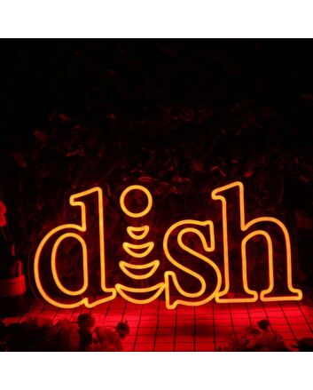 Dish Orange Custom Neon Sign
