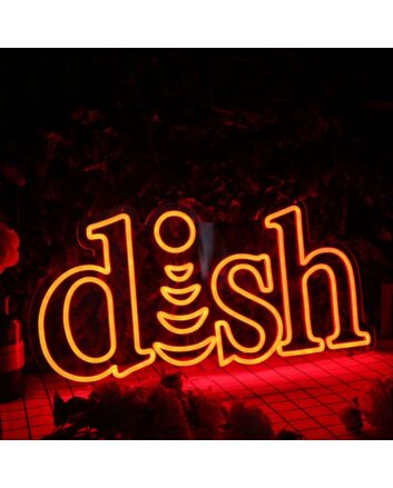 Dish Orange Custom Neon Sign