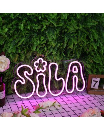 Sila Purple Neon Sign
