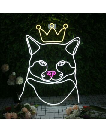 Cat Wearing A Crown Custom Neon Sign