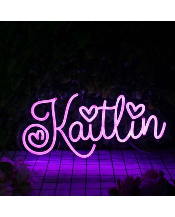 Kaitlin Dark Purple Neon Sign