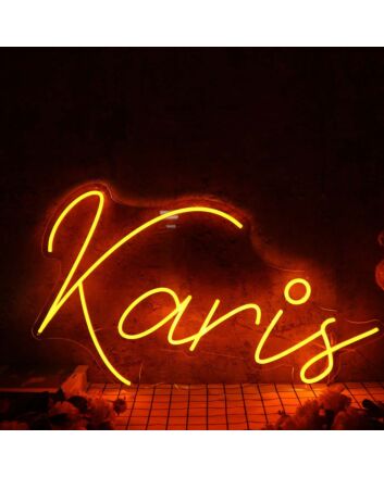 Karis Orange Neon Sign