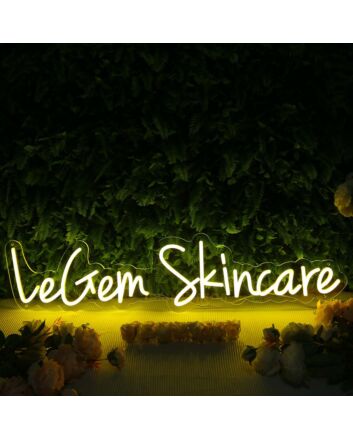 LeGem Skincare Yellow Neon Sign