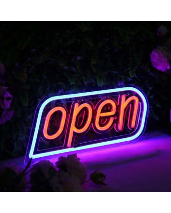 Open Red Neon Sign