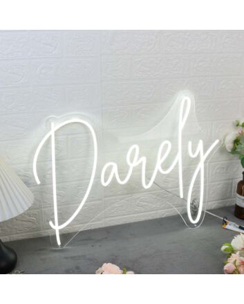 Darely White Neon Sign