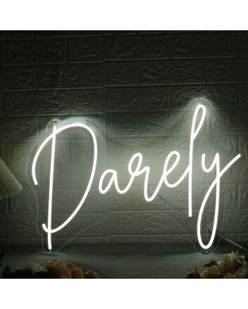Darely White Neon Sign