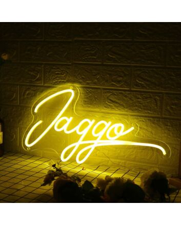 Jaggo Yellow Neon Sign